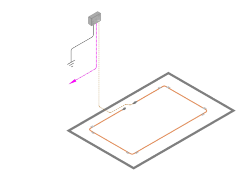 diagramme - FG-A-OD avec une longueur de câble détecteur d'hydrocarbure FG-OD